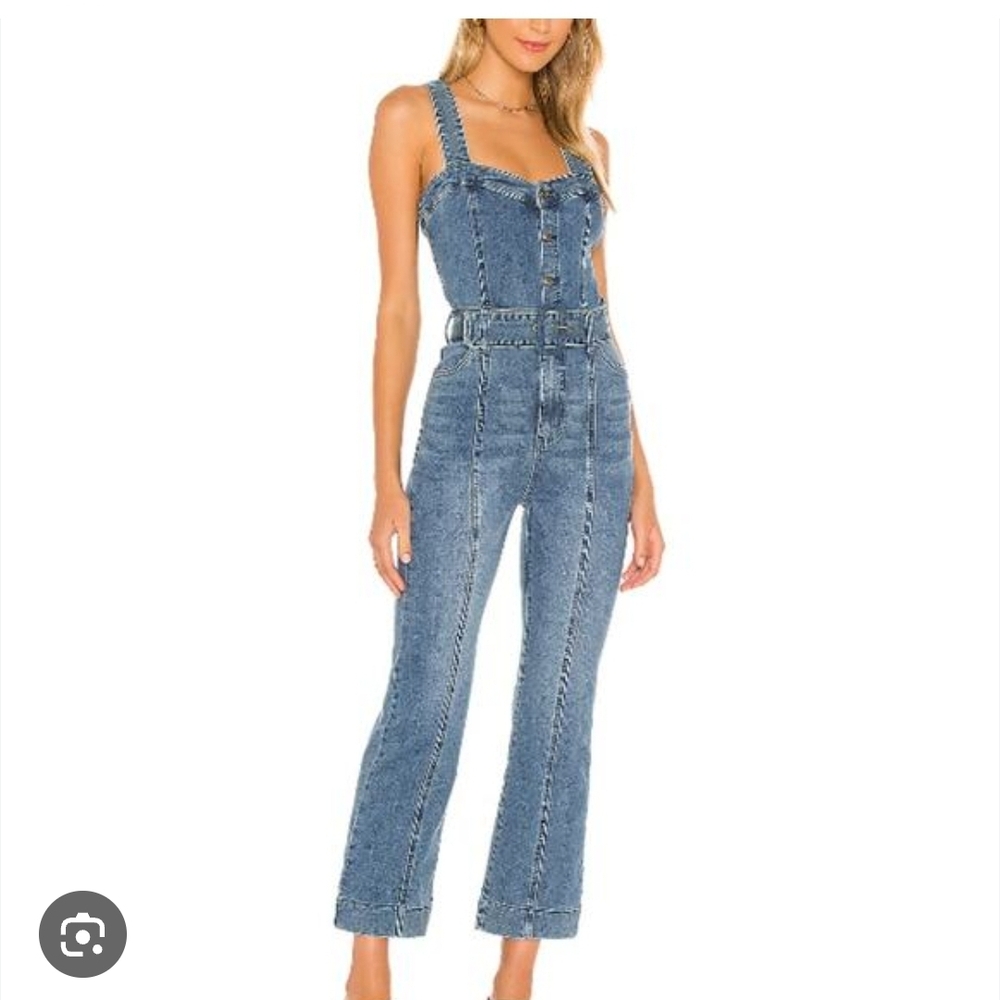 Show Me Your MuMu Blue Denim Jumpsuit